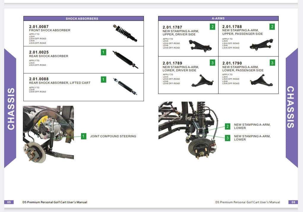 Evolution D5 Shocks & AArms Elite Custom Golf Carts LLC