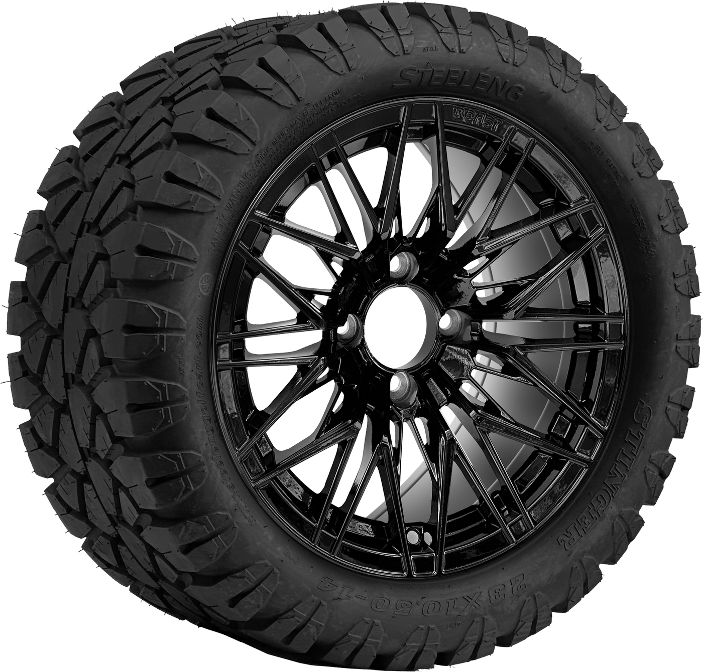 14″ Hornet Black Wheel – Aluminum Alloy / STEELENG BEAST WHEELS