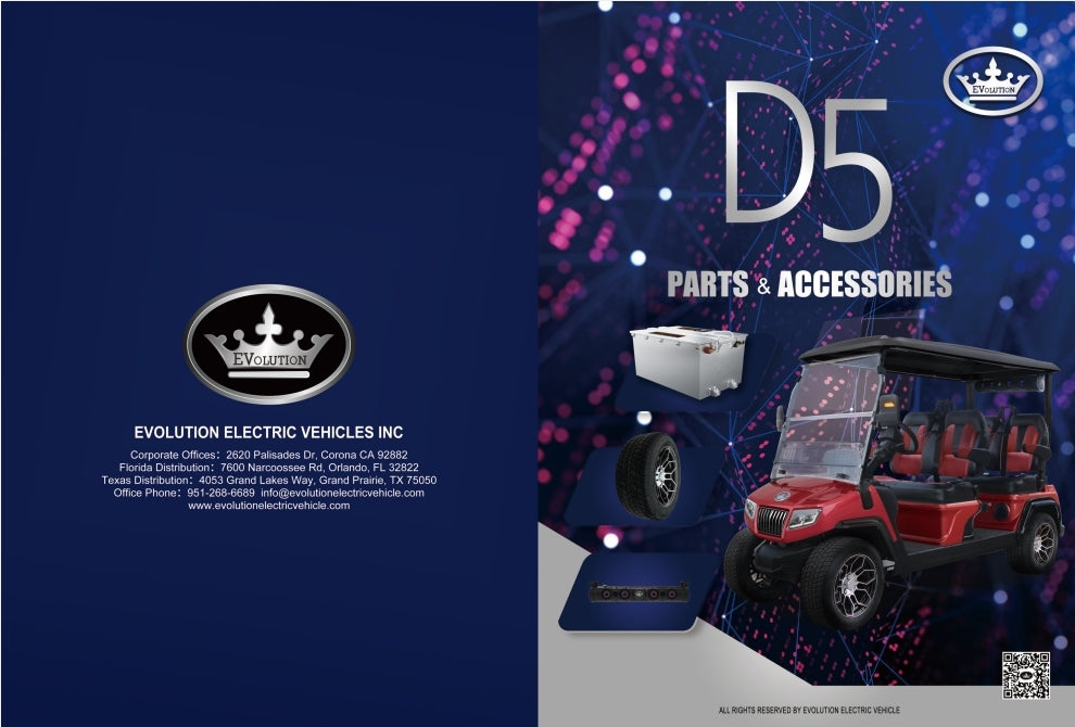 EVOLUTION GOLF CART DIGITAL PARTS CATALOG FOR D5 RANGER & MAVERICK (DI