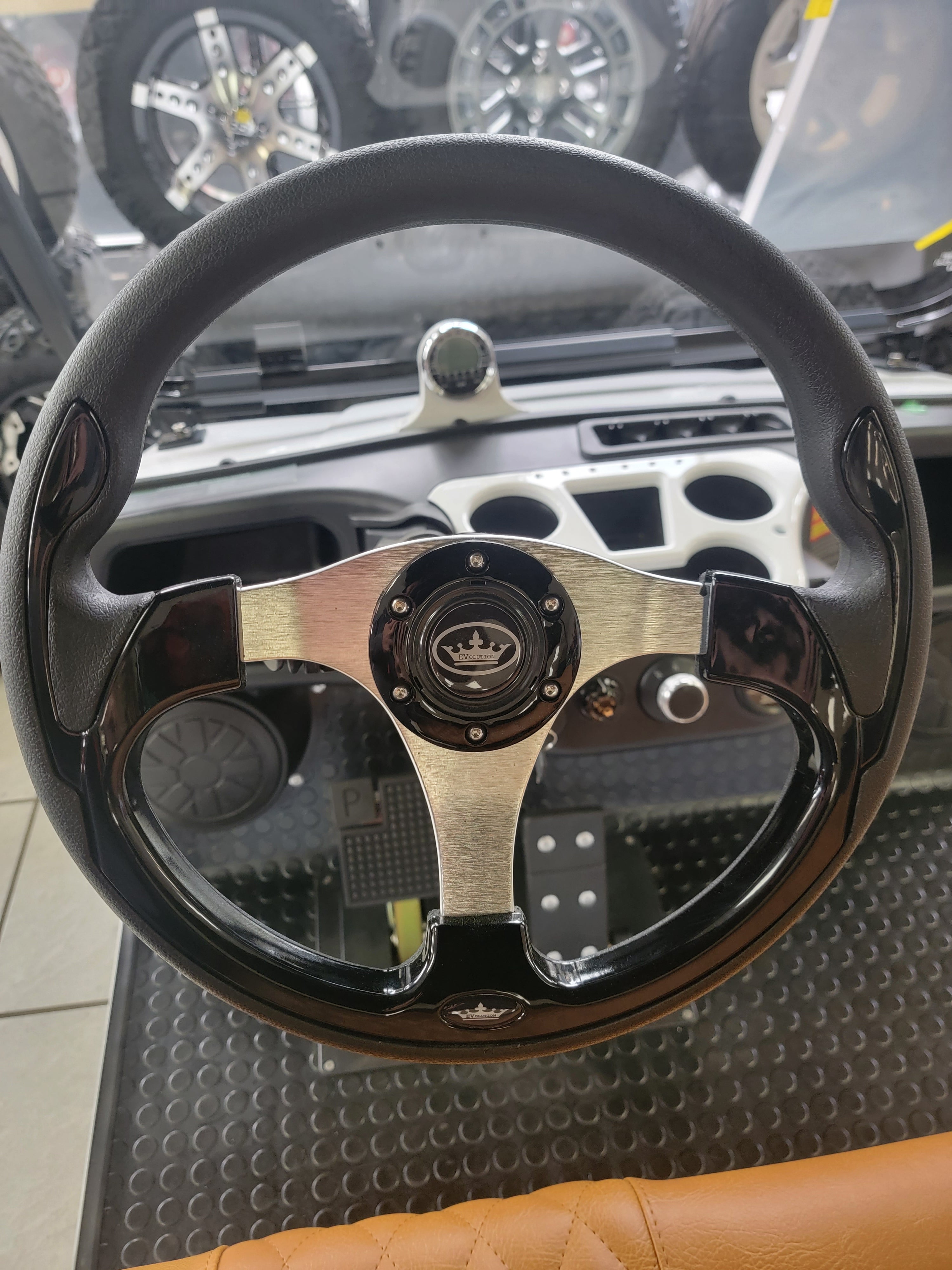 Evolution Golf Cart Steering Wheel Elite Custom Golf Carts LLC