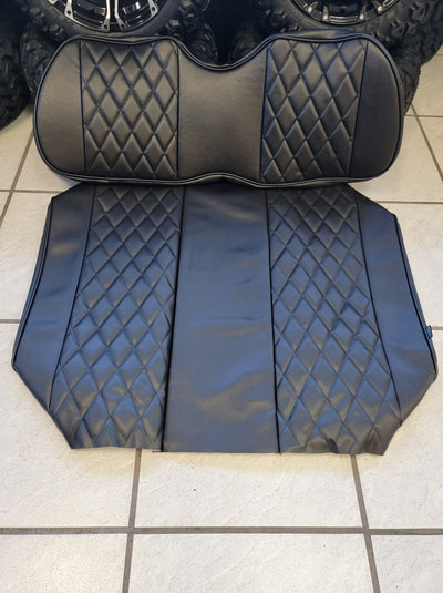 Bintelli Golf Cart Custom Diamond Stitch Black Seat Covers