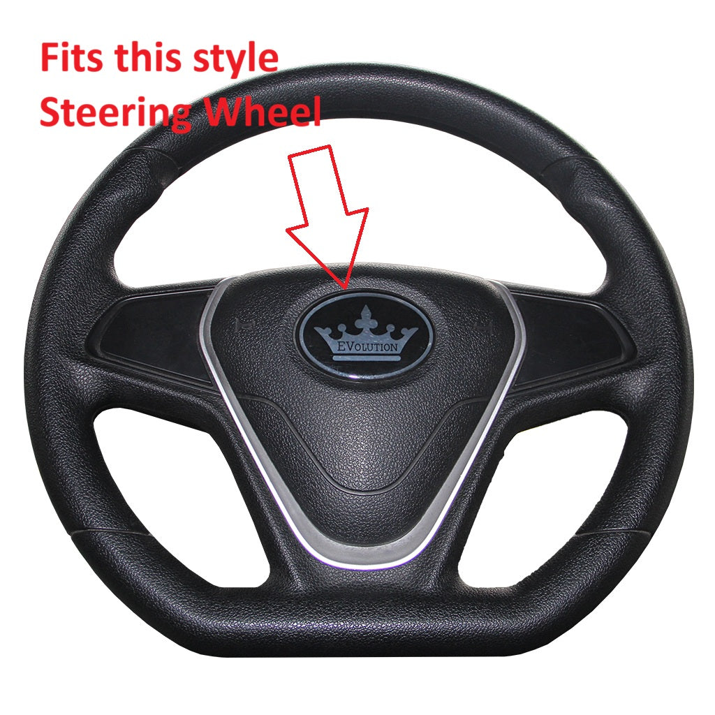 Evolution Golf Cart Steering Wheel Logo Sticker for D5 &amp; D6 Models