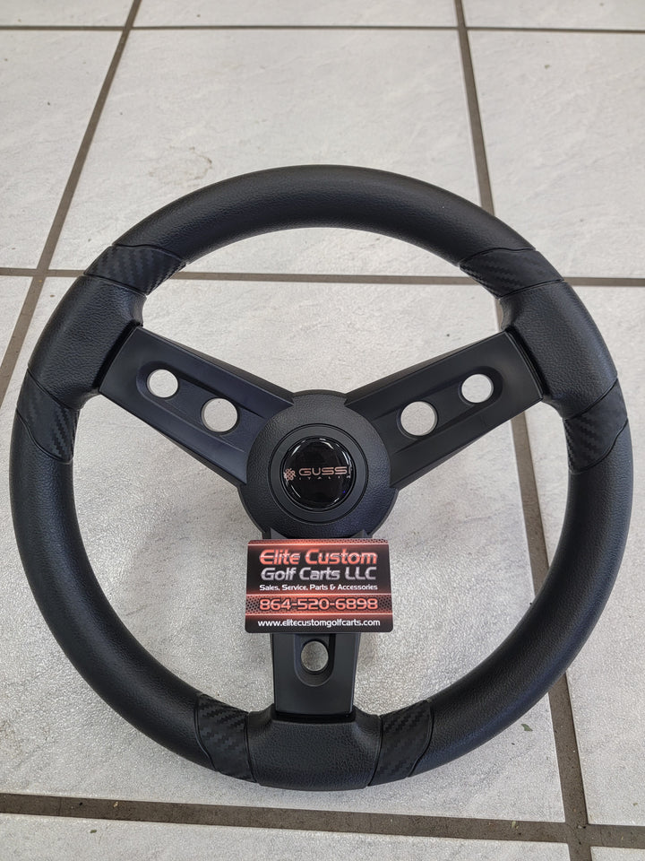 Gussi Italia Evolution Golf Cart Lagana Premium Steering Wheel
