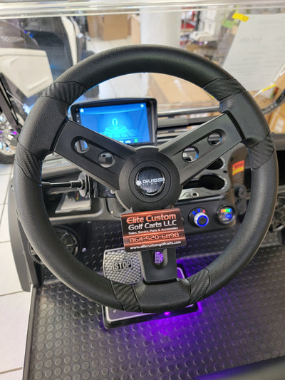 Gussi Italia Evolution Golf Cart Lagana Premium Steering Wheel