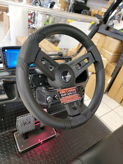 Gussi Italia Evolution Golf Cart Lagana Premium Steering Wheel