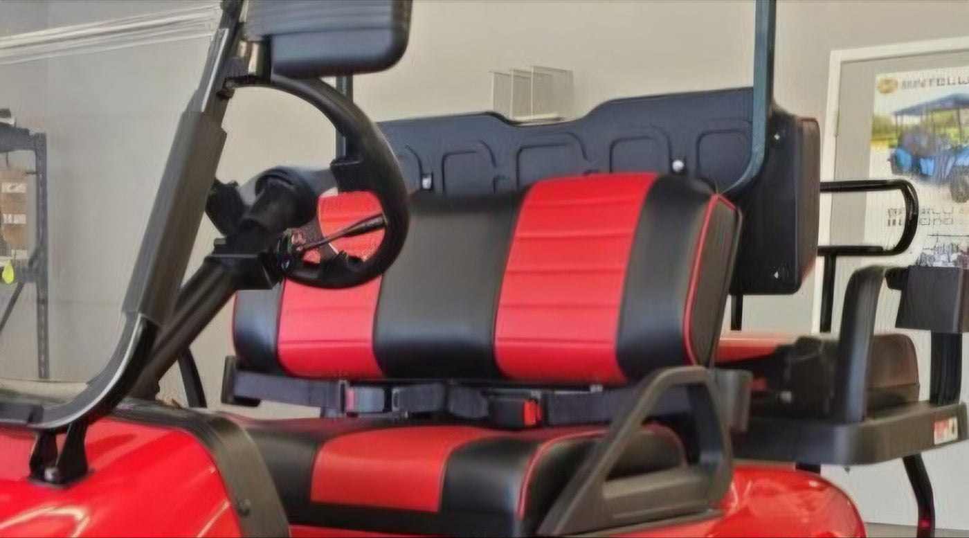Evolution Golf Cart Black & Red Seat Backrest Cushion