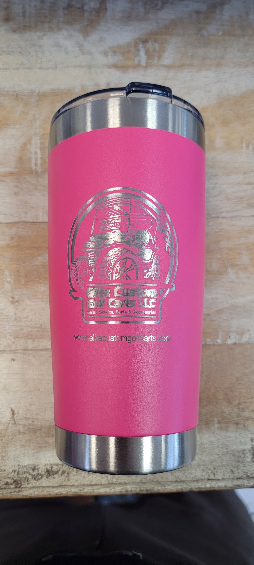 Elite Custom Golf Carts Tumbler Hot Pink