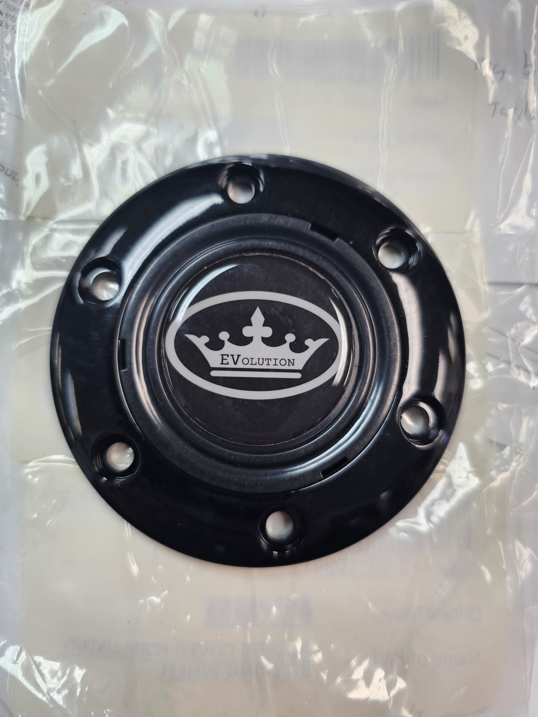 Evolution Golf Cart Steering Wheel Center Cover with Decal / Sticker