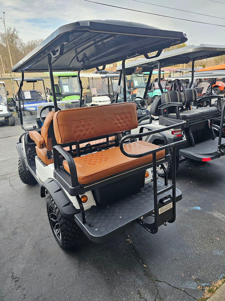 Evolution EV Golf Cart Legacy Series Premium Saddle Brown Double Diamond Stich Seats w/Armrest fits Evolutions Classic Pro , Plus and Forester Plus