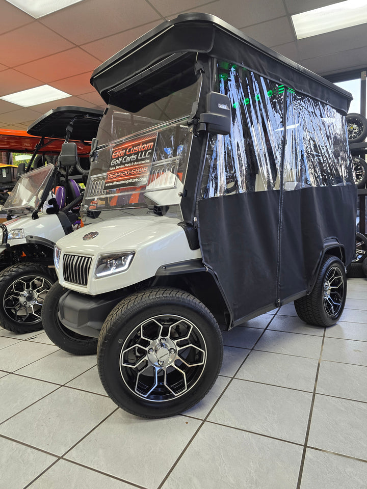 Evolution Brand D5 2+2 Ranger &amp; Maverick Passenger Golf Cart Enclosure with Tracks