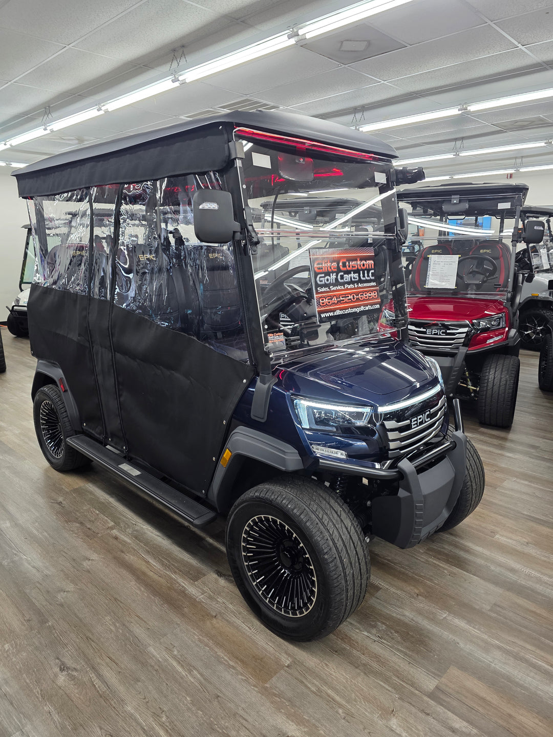 Epic E40FX 4 Passenger DoorWorks Track Style Golf Cart Enclosure