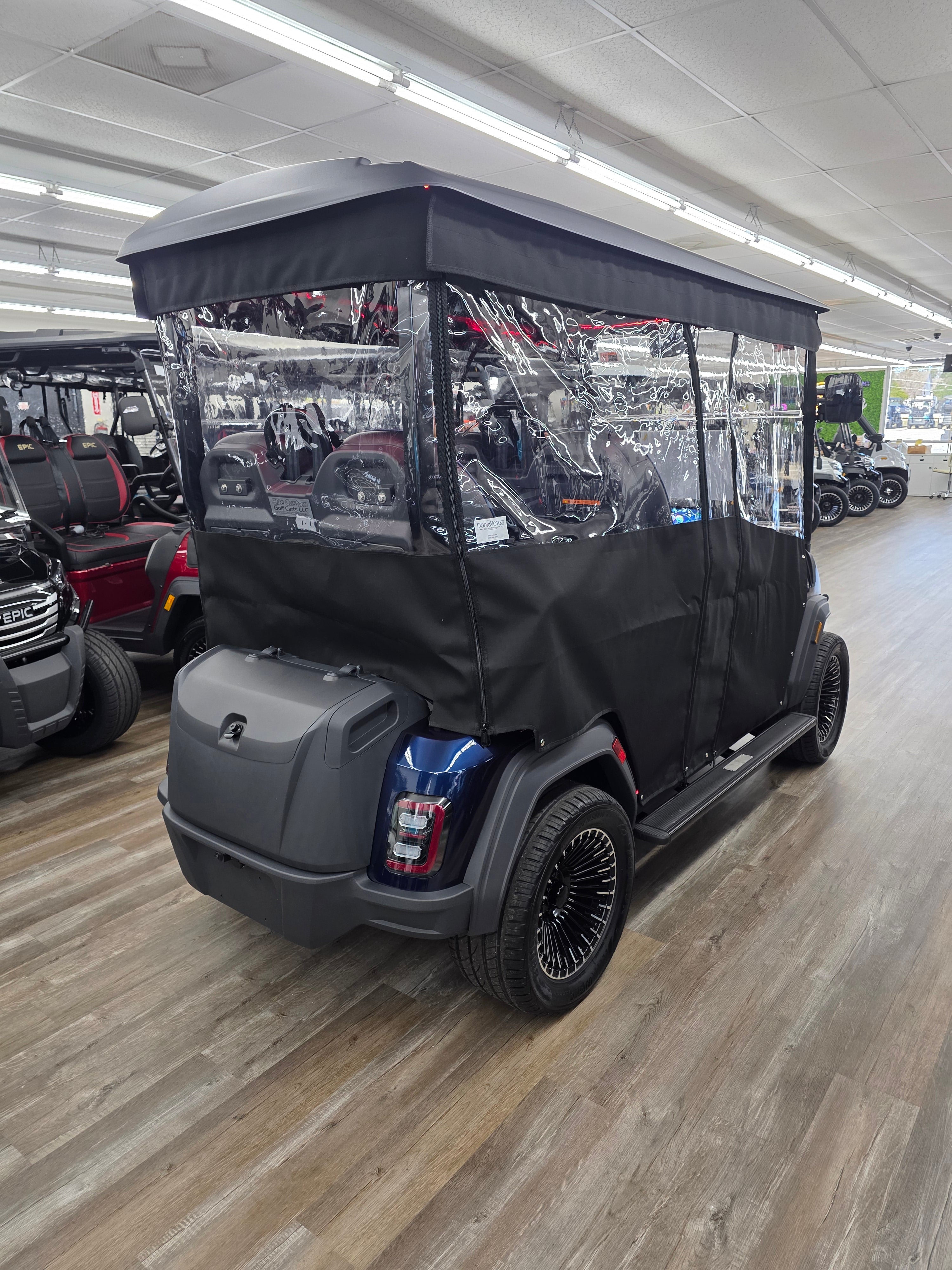 Epic E40FX 4 Passenger DoorWorks Track Style Golf Cart Enclosure