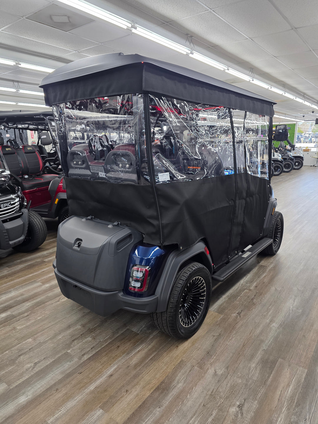 Epic E40FX 4 Passenger DoorWorks Track Style Golf Cart Enclosure