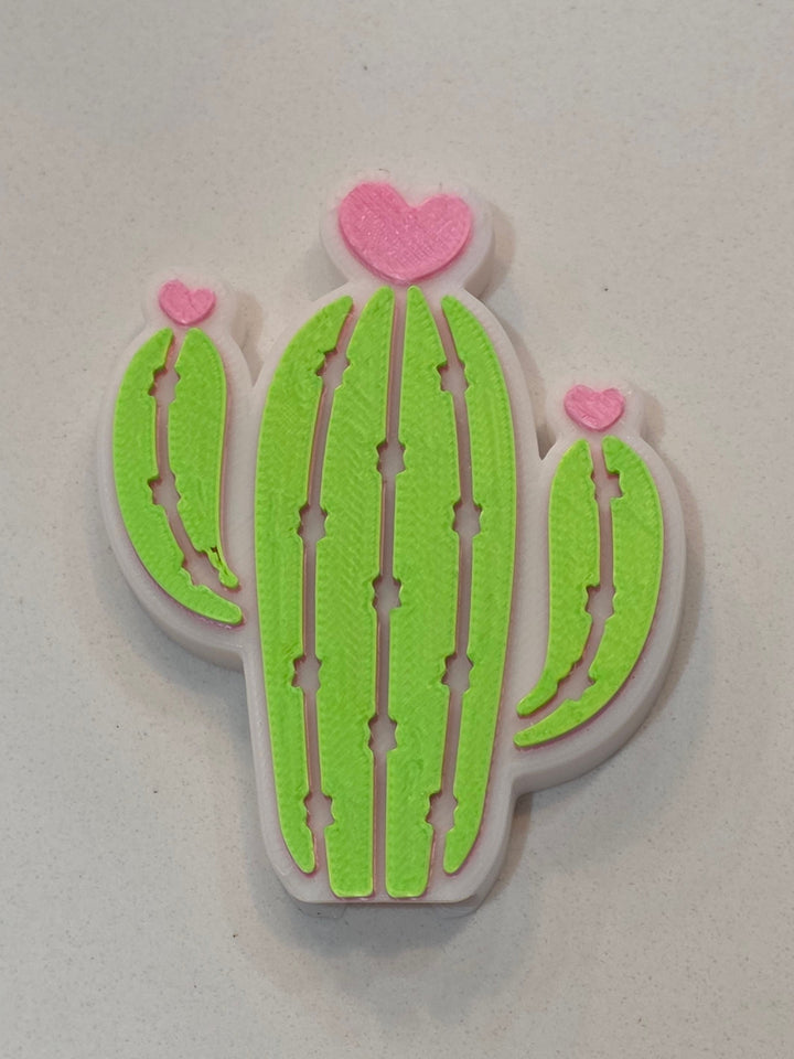 Cactus With Pink Hearts Save Your Nail Can Opener Key Chain