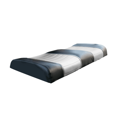 Evolution Golf Cart Front Seat Cushions Black with White Stripe