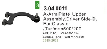 Evolution Golf Cart Upper A Arm 2015-2019 Models