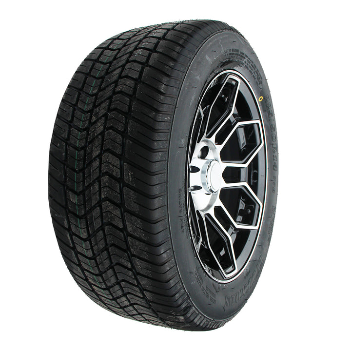 EVOLUTION D5 RANGER GOLF CART WHEEL ON 225/50R-14 DOT TIRE (4-PLY)