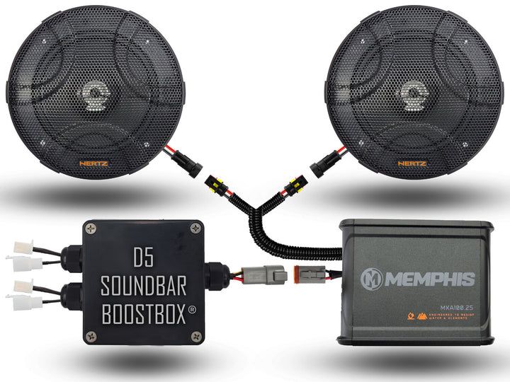 D5 150W Plug N Play 2 Speaker System + Soundbar BoostBox® (D5150.2) (Gen 2)