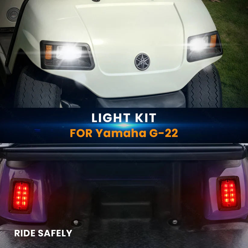 Yamaha LED lights Kit | G14, G16, G19, G22 Golf Cart LED Headlight and Tail Light Kit LED Deluxe Street Legal Light Kit