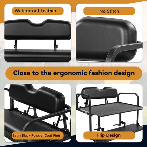 Rear Seat Kit- Black for Yamaha Drive 2