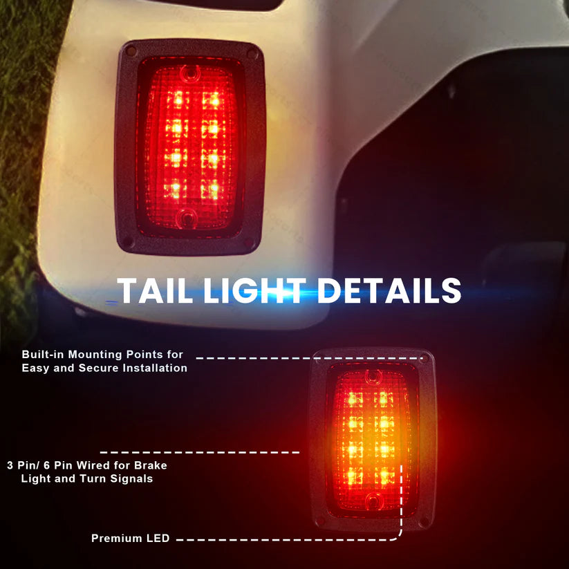 Yamaha LED lights Kit | G14, G16, G19, G22 Golf Cart LED Headlight and Tail Light Kit LED Deluxe Street Legal Light Kit