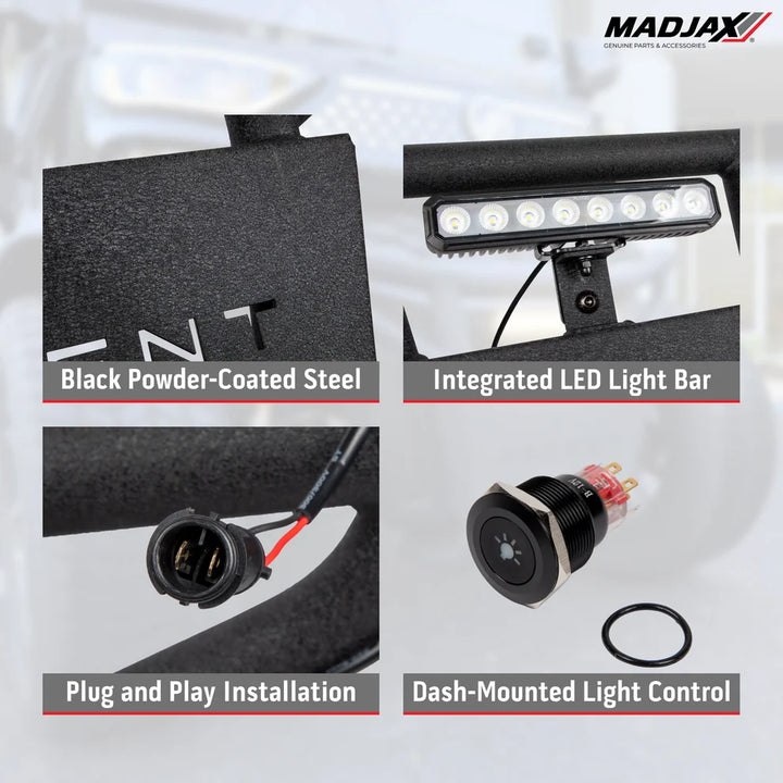 MadJax Ascent Front Brush Guard with LED Light Bar