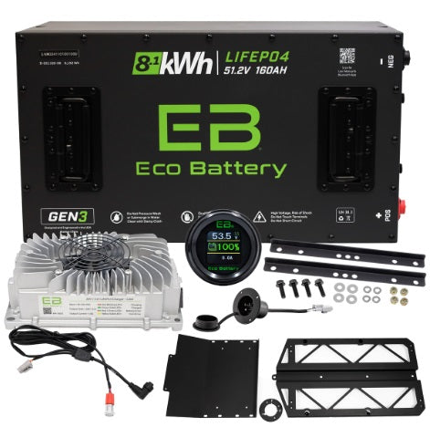 Eco Battery Polaris Ranger EV Eco Lithium 51v GEN3 Battery Bundle - Skinny