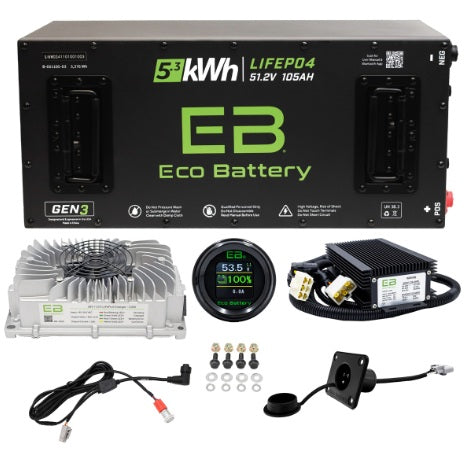 Eco Battery LIFEPO4 Lithium 48v 105ah Skinny Bundle