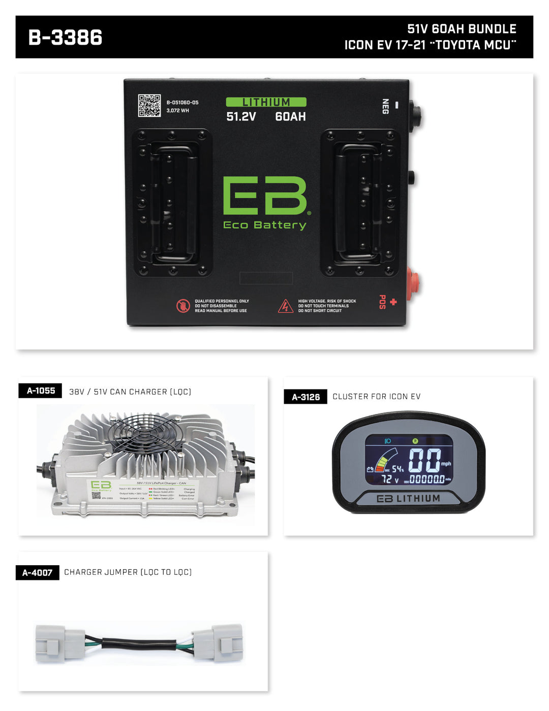 Eco Battery 48v 60ah LiFePO4 Lithium Battery