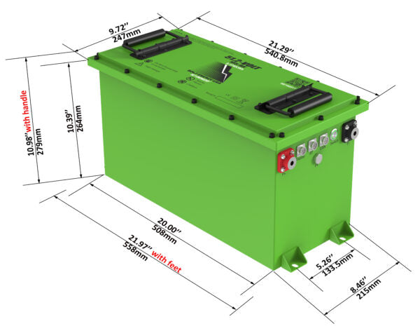 Bolt Energy 105AH 48 Volt THIN Golf Cart Lithium Battery - Standard Kit