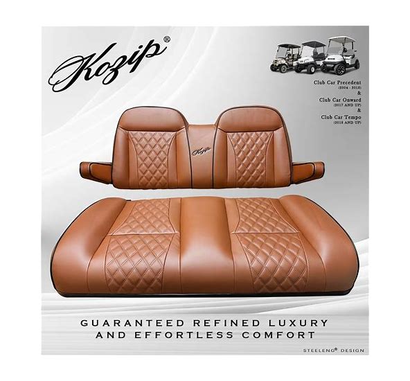 KOZIP E-Z-GO TXT GOLF CART SEAT CUSHIONS WITH ARMREST BROWN