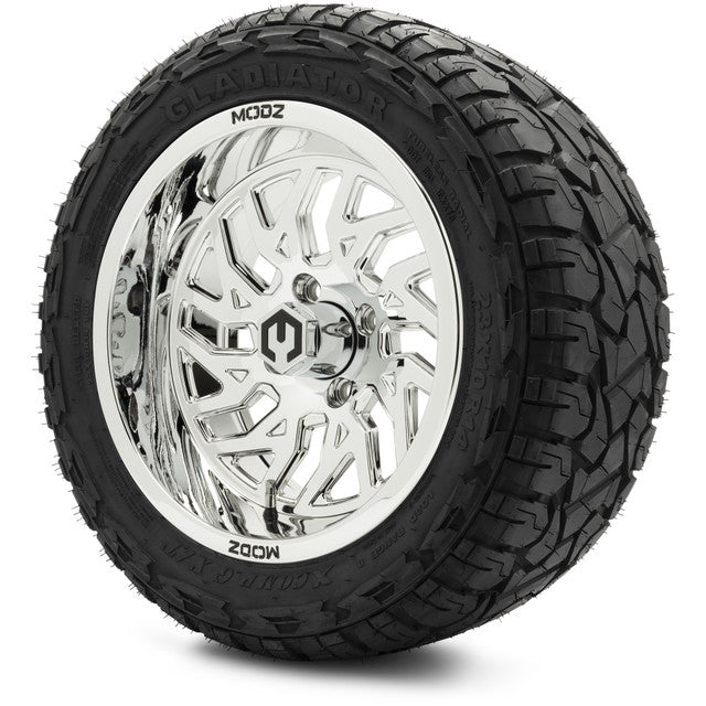 14″ MODZ Chrome Carnage Golf Cart Wheels on 14x23