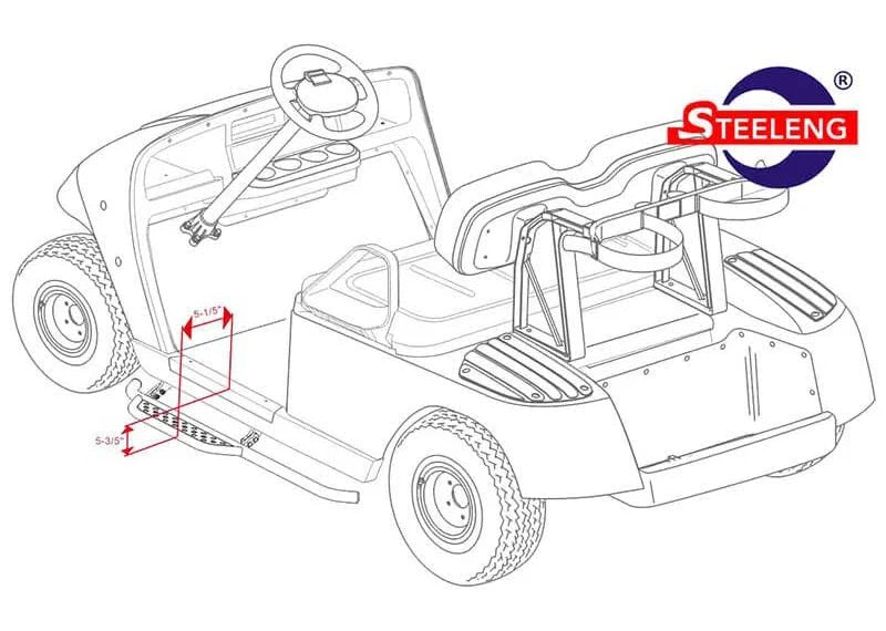 Nerf Bars / Running Boards EZGO TXT 1996-2021 (2 Steps)