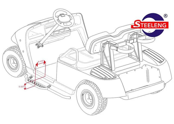 Nerf Bars / Running Boards EZGO TXT 1996-2021 (2 Steps)
