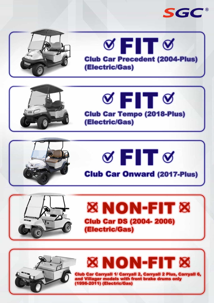 6” HEAVY DUTY DOUBLE A-ARM SUSPENSION LIFT KIT FOR CLUB CAR PRECEDENT/TEMPO GOLF CART (2004+)
