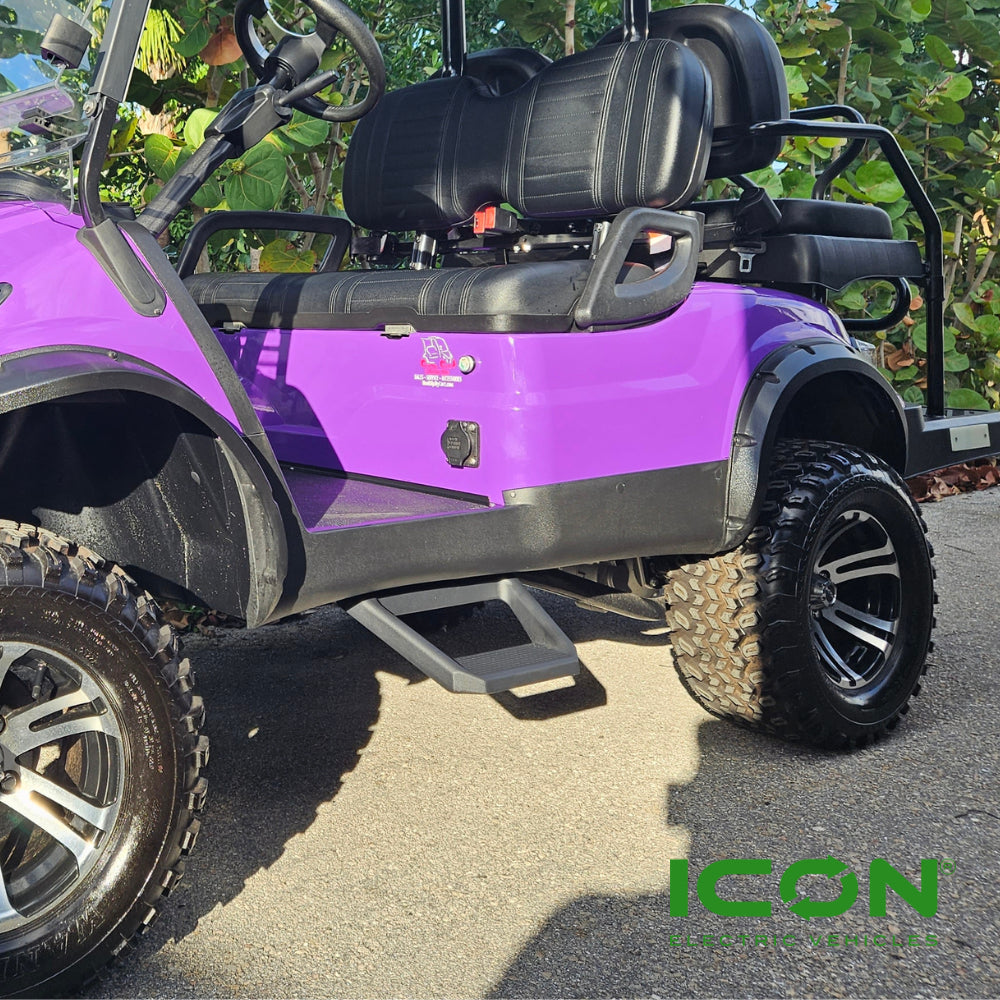 Heavy Duty Steel Side Step Nerf Bars for ICON Golf Cart