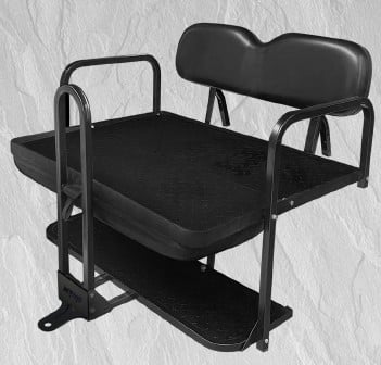 NOMAD Rear Flip Seat Frame (only) for Club Car Precedent/Tempo/Onward – NEW Polymer footplate