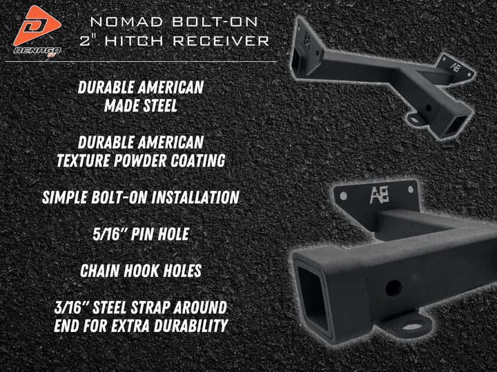 Denago 2" Hitch Receiver for Nomad and XL6 Model Golf Cart