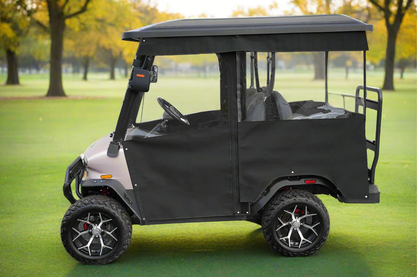 Denago Nomad XL 4 Passenger DoorWorks Golf Cart Enclosure With Tracks