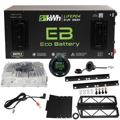Eco Battery LIFEPO4 Lithium 48v 105ah Golf Cart Battery Bundle