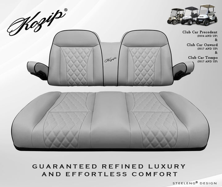 KOZIP CLUB CAR PRECEDENT GOLF CART SEAT CUSHIONS WITH ARMREST GRAY