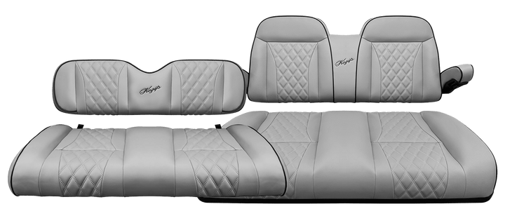 KOZIP E-Z-GO TXT RXV GOLF CART SEAT CUSHIONS WITH ARMREST GRAY