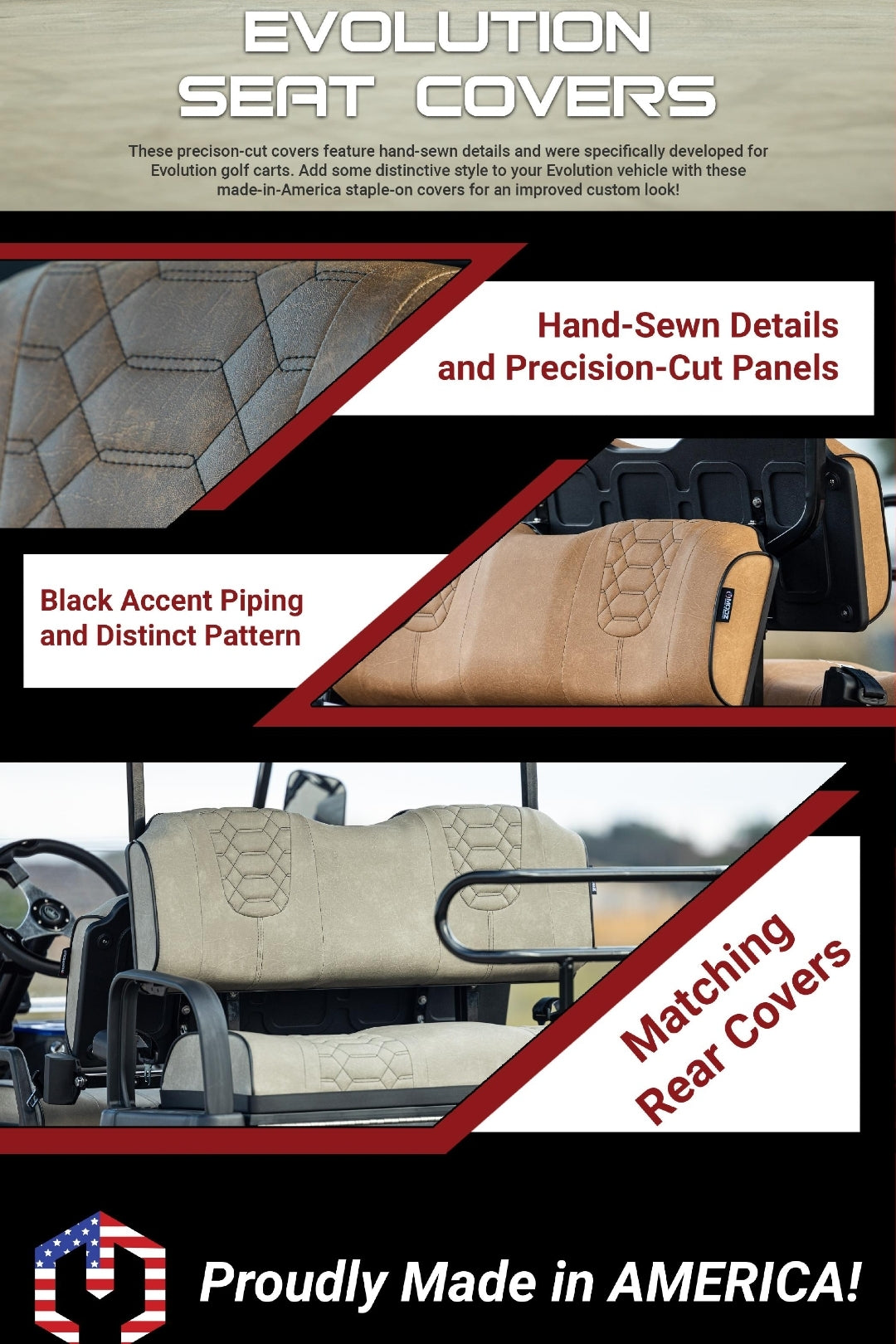 Evolution EV Golf Cart MODZ Seat Covers