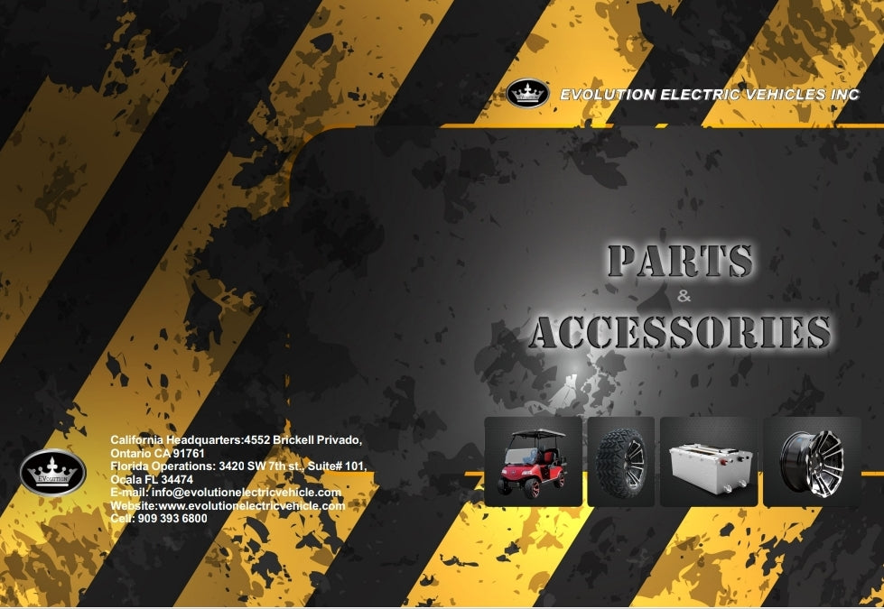 EVOLUTION GOLF CART PARTS DIGITAL CATALOG FOR CLASSIC, FORESTER, CARRI