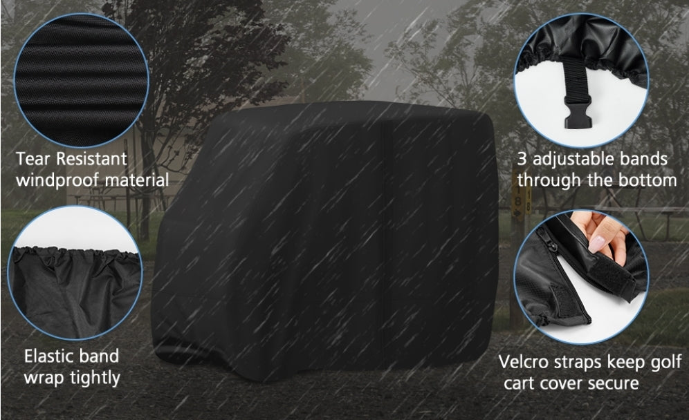 Evolution D5 Ranger 4 & Maverick 4 Passenger Golf Cart Storage Cover Waterproof & UV-Resistant