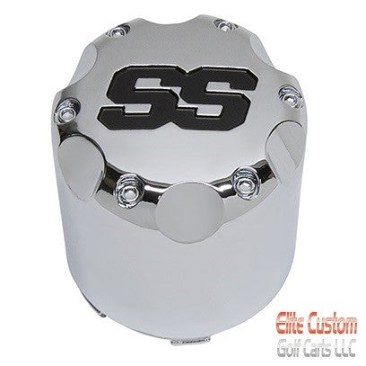 Evolution Golf Cart Chrome SS Plastic Center Caps Fits All Evolution Golf Cart Wheels
