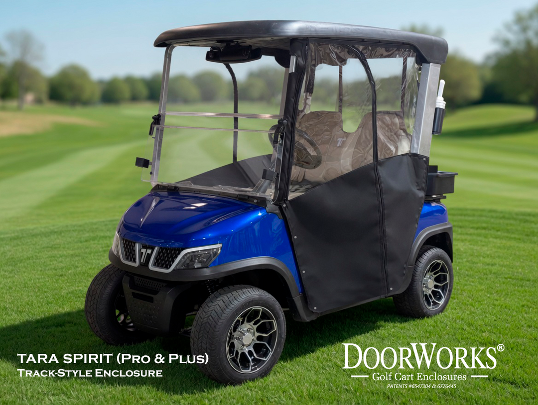 Tara 2 Passenger Golf Cart Track Style Enclosure By Doorworks Fits Tara Spirit Plus and Air Models