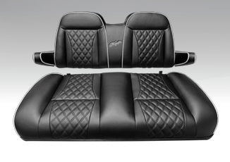 KOZIP E-Z-GO TXT GOLF CART SEAT CUSHIONS WITH ARMREST BLACK