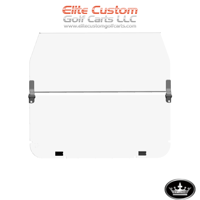 Evolution Golf Cart Clear DOT Windshield (NEW 2024 STYLE) Fits Classic Plus, Classic Pro, Forester Plus and Carrier Plus Models