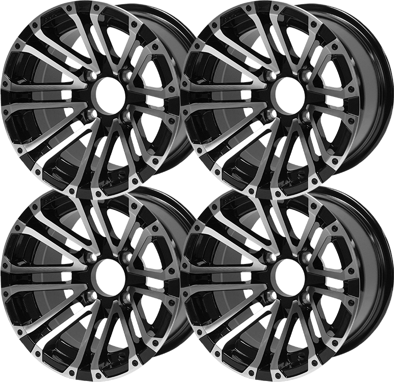 14″ Lancer Machined &amp; Black Wheel – Aluminum Alloy